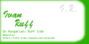ivan ruff business card